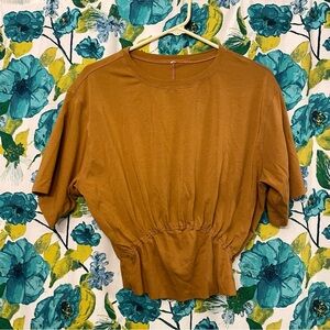 lululemon LA Relaxed Fit Ribbed Waist short sleeve spiced bronze 12